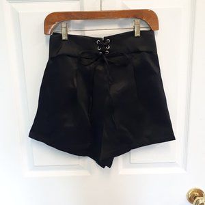 Missguided high waisted black shorts